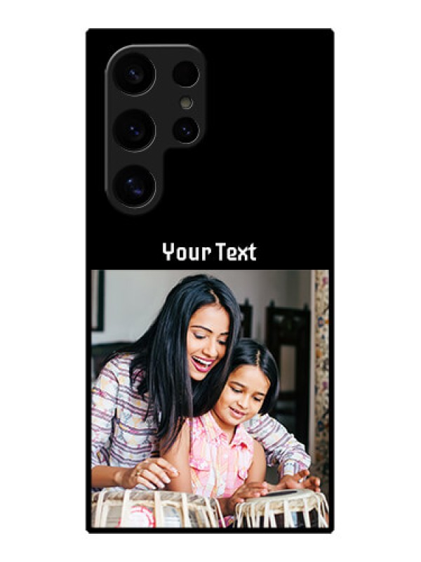 Custom Samsung Galaxy S24 Ultra 5G Custom Glass Phone Case - Photo With Name Design