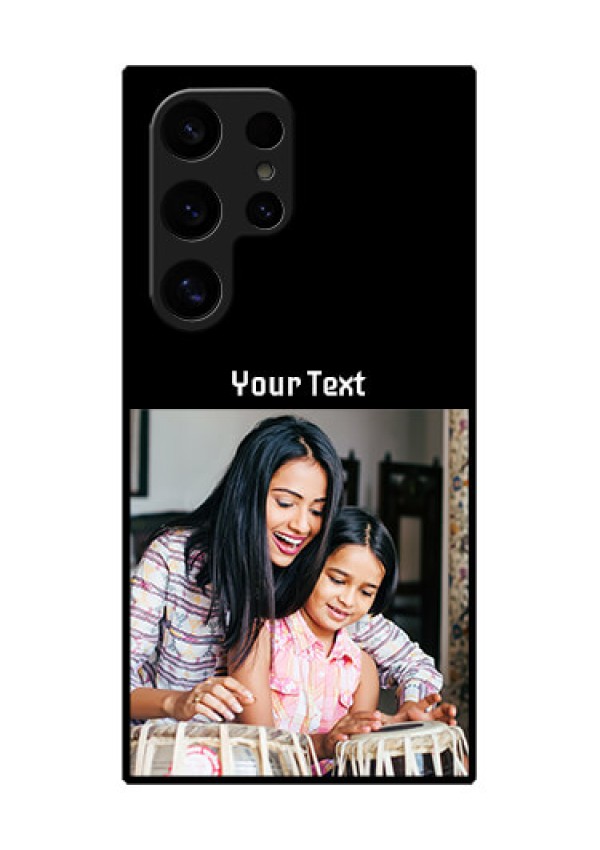 Samsung Galaxy S24 Ultra 5G Custom Glass Phone Case - Photo With Name Design