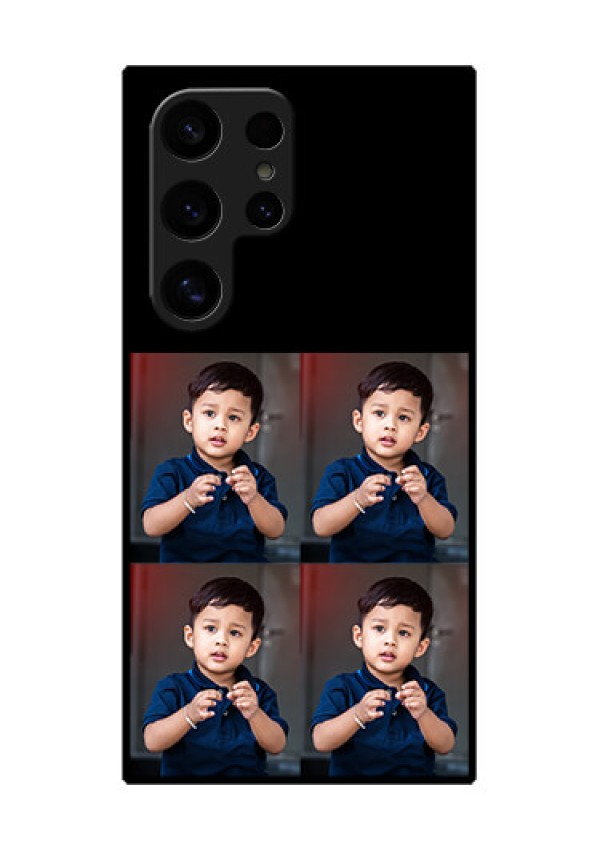 Samsung Galaxy S24 Ultra 5G Custom Glass Phone Case - 4 Image Holder Design