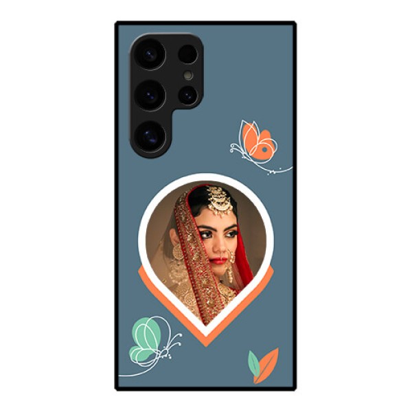 Samsung Galaxy S24 Ultra 5G Custom Glass Phone Case - Droplet Butterflies Design Samsung Galaxy S24 Ultra 5G Custom Glass Phone Case - Droplet Butterflies Design