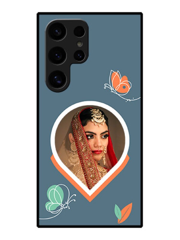 Custom Samsung Galaxy S24 Ultra 5G Custom Glass Phone Case - Droplet Butterflies Design