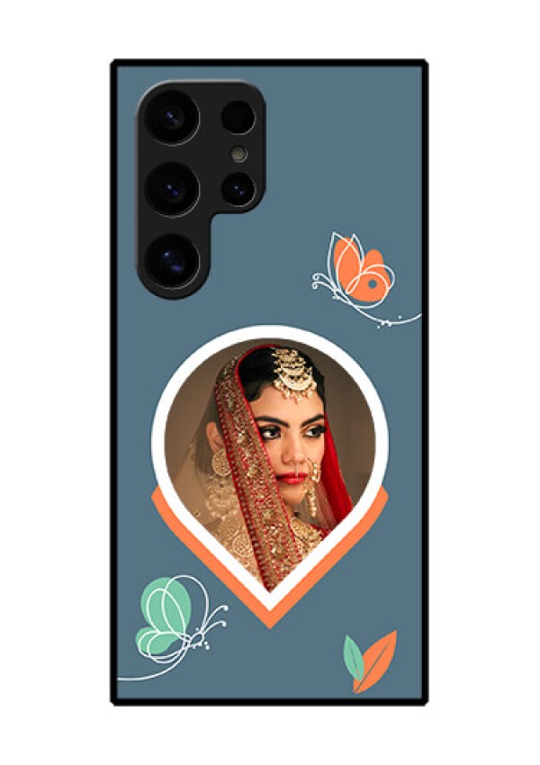 Samsung Galaxy S24 Ultra 5G Custom Glass Phone Case - Droplet Butterflies Design
