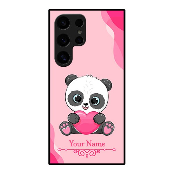 Samsung Galaxy S24 Ultra 5G Custom Glass Phone Case - Cute Panda Design