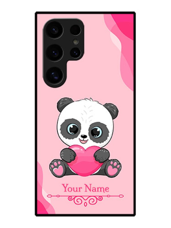 Custom Samsung Galaxy S24 Ultra 5G Custom Glass Phone Case - Cute Panda Design