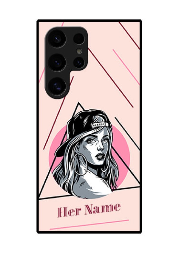Samsung Galaxy S24 Ultra 5G Custom Glass Phone Case - Rockstar Girl Design