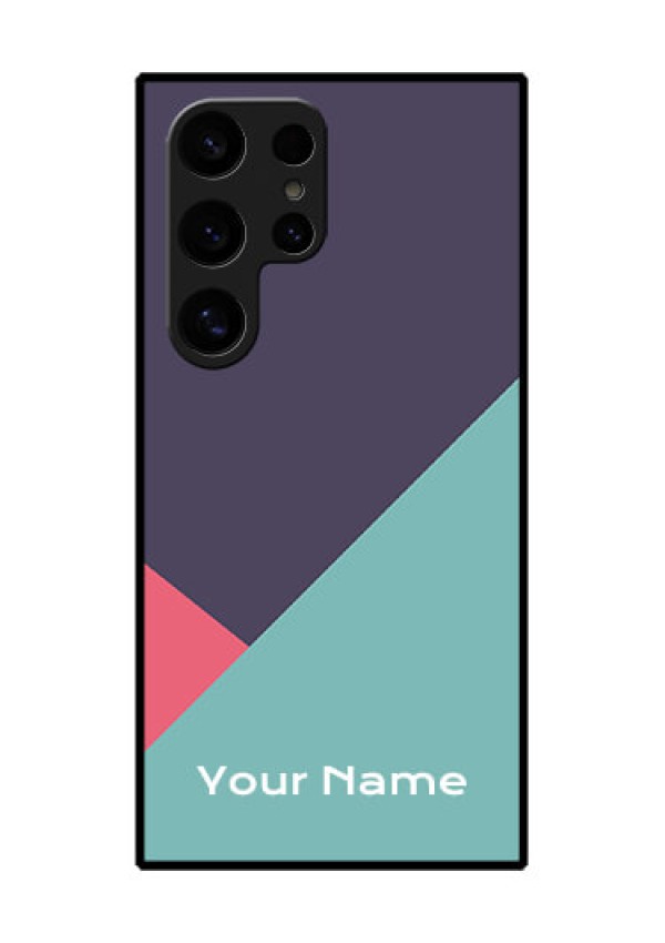 Samsung Galaxy S24 Ultra 5G Custom Glass Phone Case - Tri Color Abstract Design