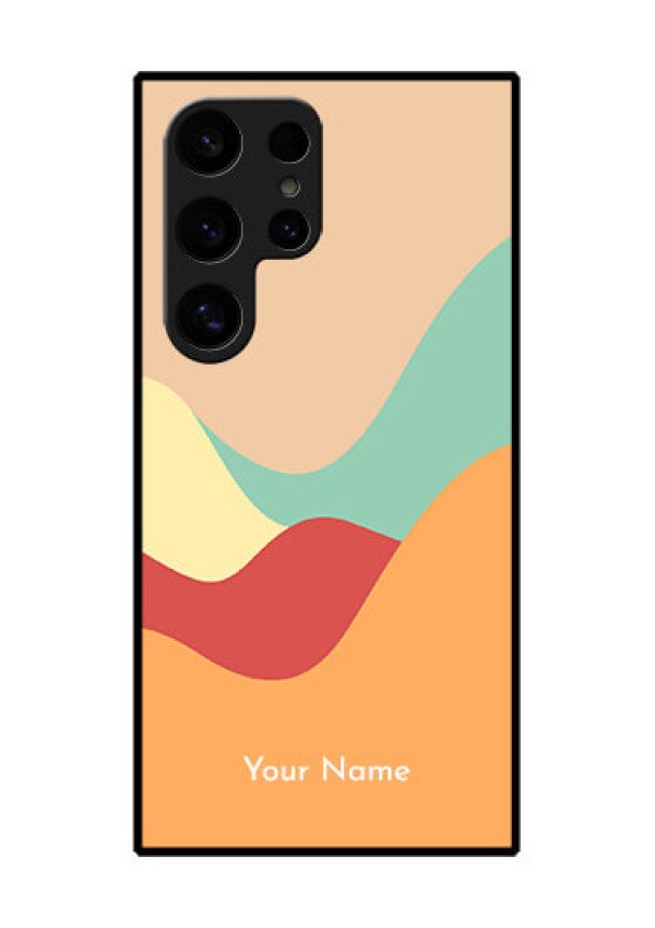 Samsung Galaxy S24 Ultra 5G Custom Glass Phone Case - Ocean Waves Multi - Colour Design