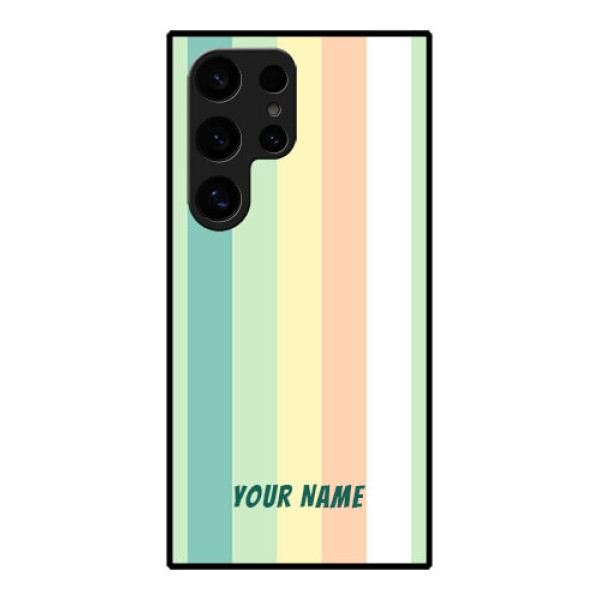 Samsung Galaxy S24 Ultra 5G Custom Glass Phone Case - Multi - Colour Stripes Design Samsung Galaxy S24 Ultra 5G Custom Glass Phone Case - Multi - Colour Stripes Design