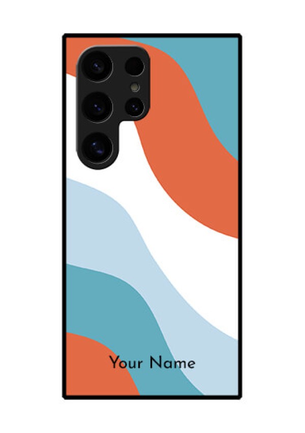 Samsung Galaxy S24 Ultra 5G Custom Glass Phone Case - Coloured Waves Design
