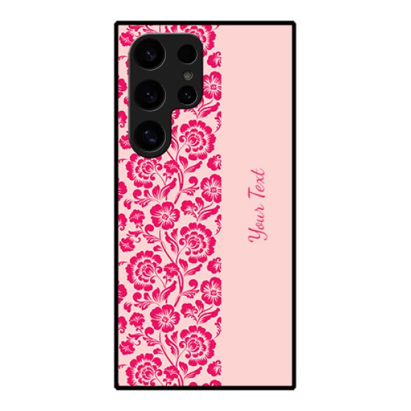 Samsung Galaxy S24 Ultra 5G Custom Glass Phone Case - Attractive Floral Pattern Design