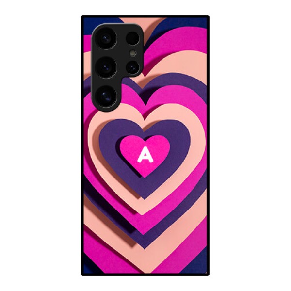 Samsung Galaxy S24 Ultra 5G Custom Glass Phone Case - Cute Heart Pattern Design Samsung Galaxy S24 Ultra 5G Custom Glass Phone Case - Cute Heart Pattern Design