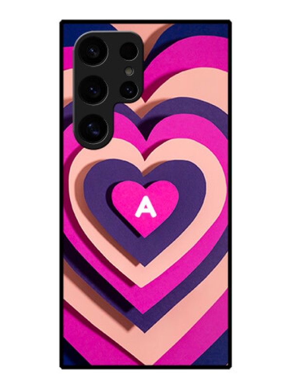 Custom Samsung Galaxy S24 Ultra 5G Custom Glass Phone Case - Cute Heart Pattern Design
