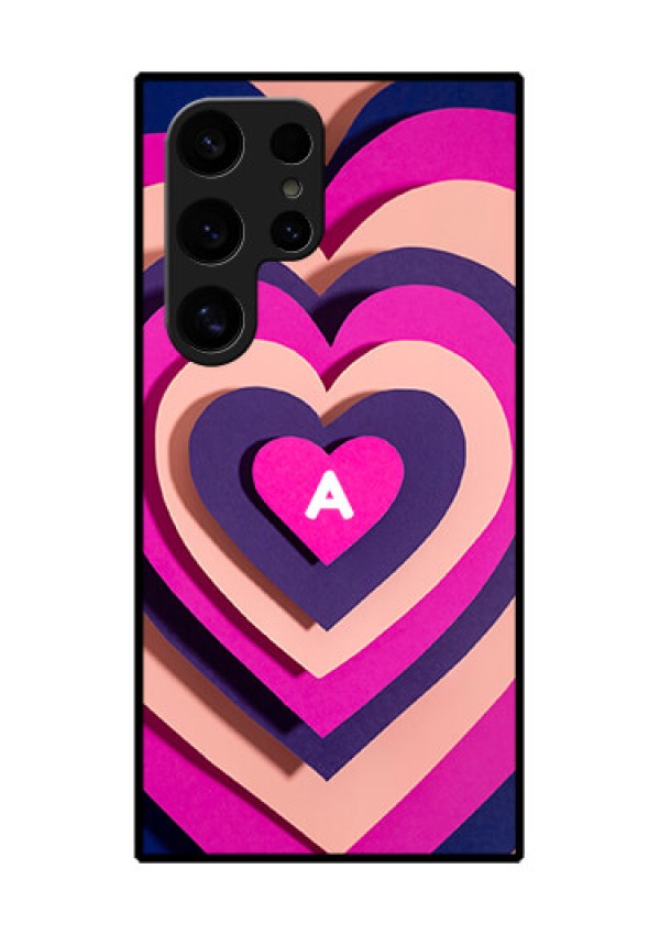 Samsung Galaxy S24 Ultra 5G Custom Glass Phone Case - Cute Heart Pattern Design