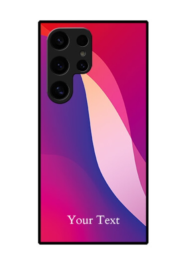 Samsung Galaxy S24 Ultra 5G Custom Glass Phone Case - Digital Abstract Overlap Design