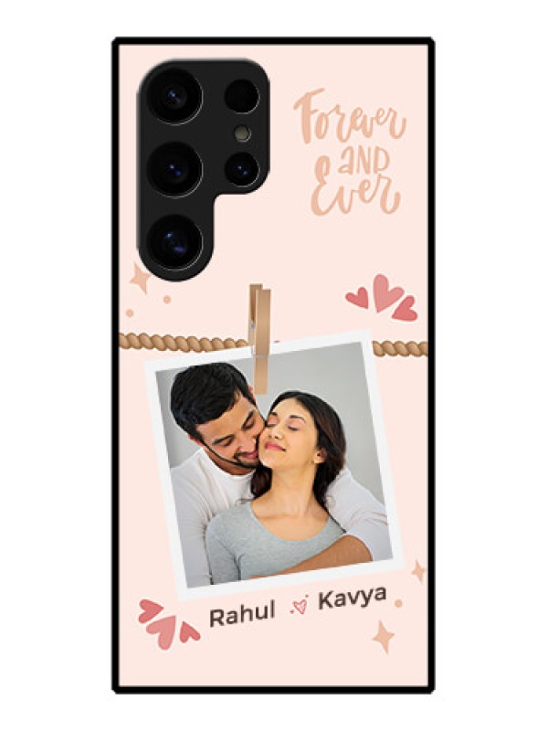 Custom Samsung Galaxy S24 Ultra 5G Custom Glass Phone Case - Forever And Ever Love Design