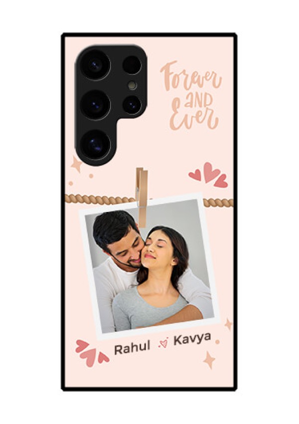 Samsung Galaxy S24 Ultra 5G Custom Glass Phone Case - Forever And Ever Love Design