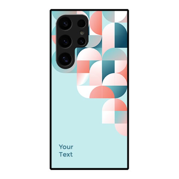 Samsung Galaxy S24 Ultra 5G Custom Glass Phone Case - Stylish Semi - Circle Pattern Design