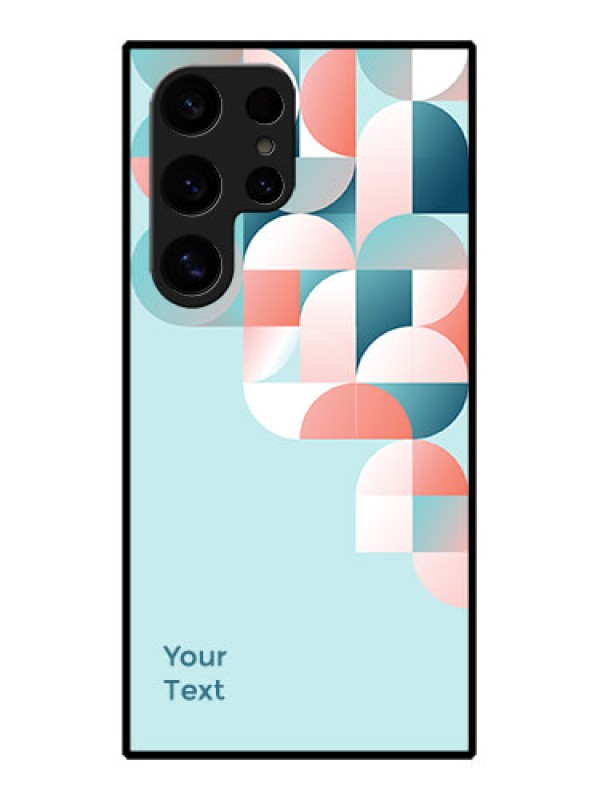 Custom Samsung Galaxy S24 Ultra 5G Custom Glass Phone Case - Stylish Semi - Circle Pattern Design