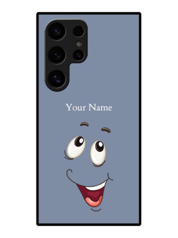 Custom Samsung Galaxy S24 Ultra 5G Custom Glass Phone Case - Laughing Cartoon Face Design