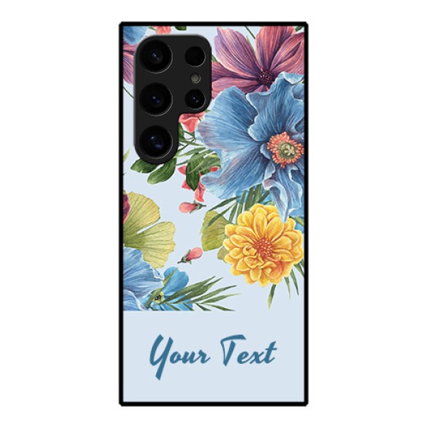 Samsung Galaxy S24 Ultra 5G Custom Glass Phone Case - Stunning Watercolored Flowers Painting Design Samsung Galaxy S24 Ultra 5G Custom Glass Phone Case - Stunning Watercolored Flowers Painting Design