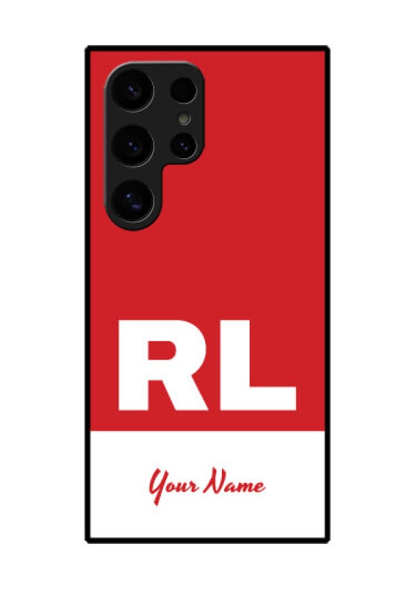 Samsung Galaxy S24 Ultra 5G Custom Glass Phone Case - Dual Tone Custom Text Design