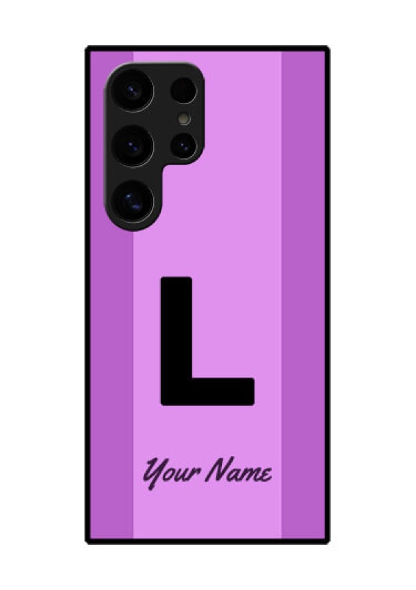 Samsung Galaxy S24 Ultra 5G Custom Glass Phone Case - Tricolor Custom Text Design