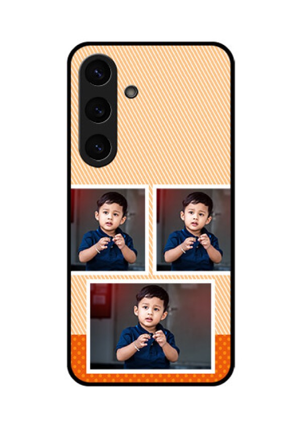 Galaxy S25 5G Custom Glass Phone CaseBulk Photos Upload Design