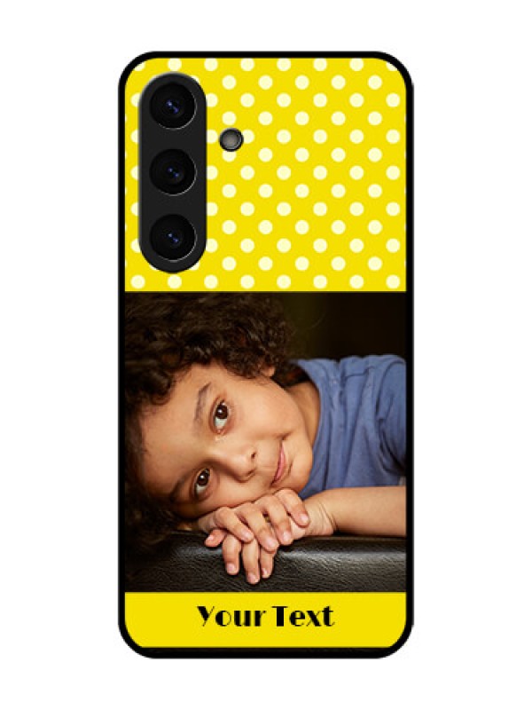 Custom Galaxy S25 5G Custom Glass Phone CaseBright Yellow Case Design
