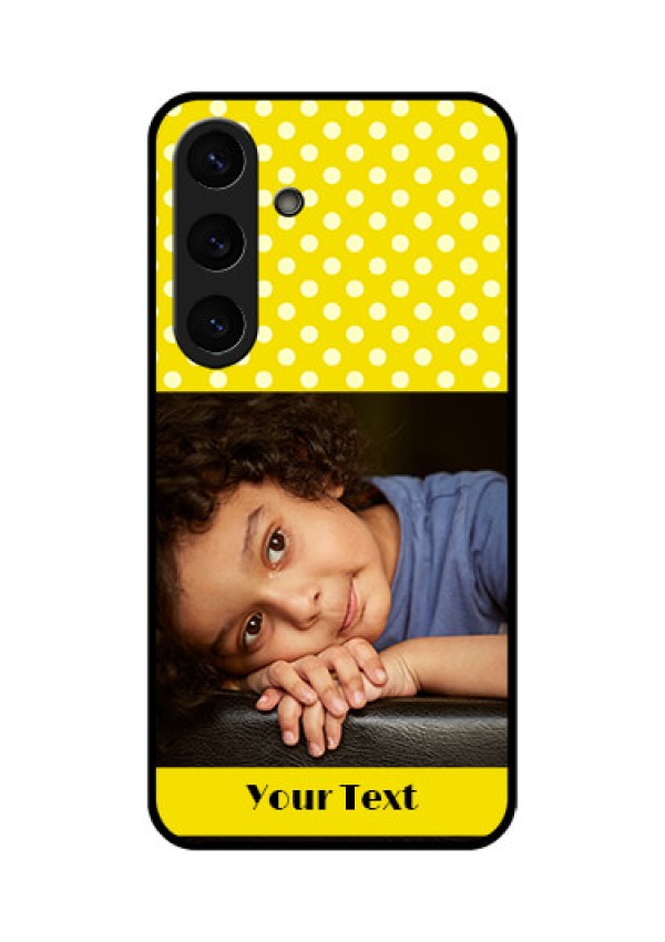 Galaxy S25 5G Custom Glass Phone CaseBright Yellow Case Design