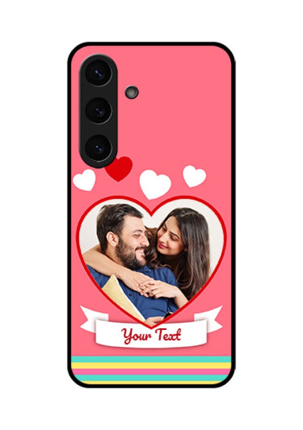 Galaxy S25 5G Custom Glass Phone CaseLove Shapes Doodle Design