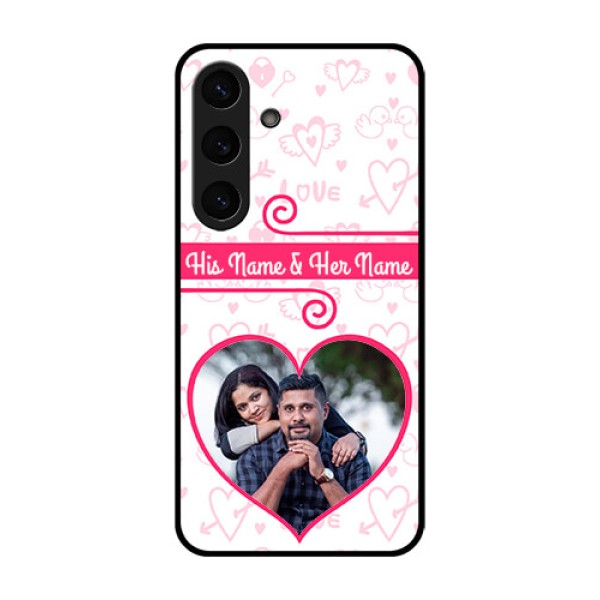 Galaxy S25 5G Custom Glass Phone CaseHeart Shape Love Design Galaxy S25 5G Custom Glass Phone CaseHeart Shape Love Design