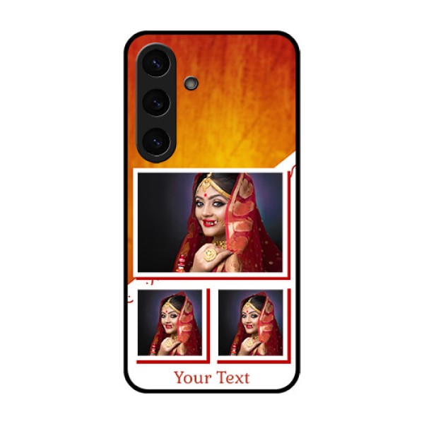 Galaxy S25 5G Custom Glass Phone CaseWedding Memories Design Galaxy S25 5G Custom Glass Phone CaseWedding Memories Design