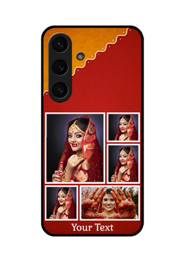 Galaxy S25 5G Custom Glass Phone CaseWedding Pic Upload Design