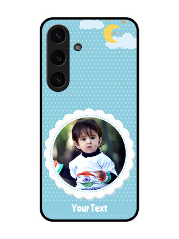 Custom Galaxy S25 5G Custom Glass Phone CaseViolet Pattern Design