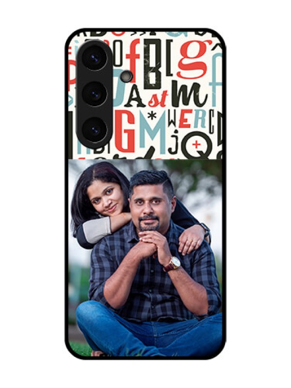 Custom Galaxy S25 5G Custom Glass Phone CaseAlphabet Design