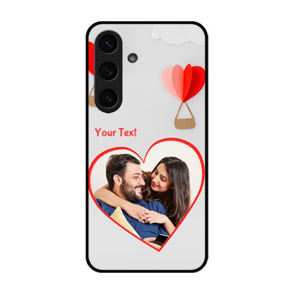 Galaxy S25 5G Custom Glass Phone CaseParachute Love Design