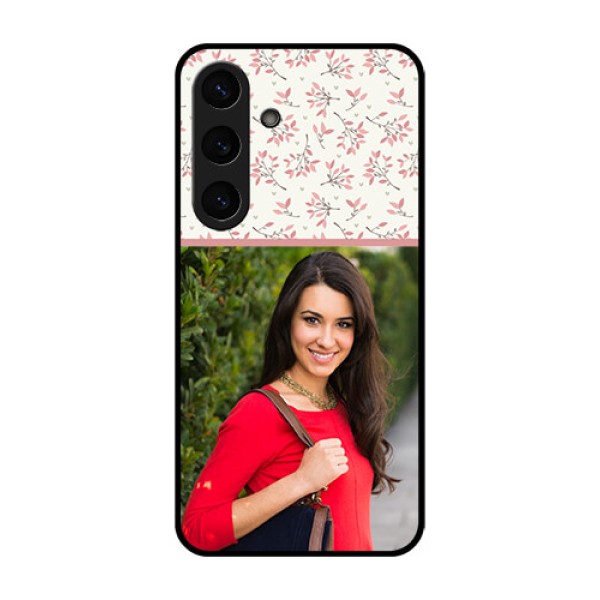 Galaxy S25 5G Custom Glass Phone CaseStunning Floral Design