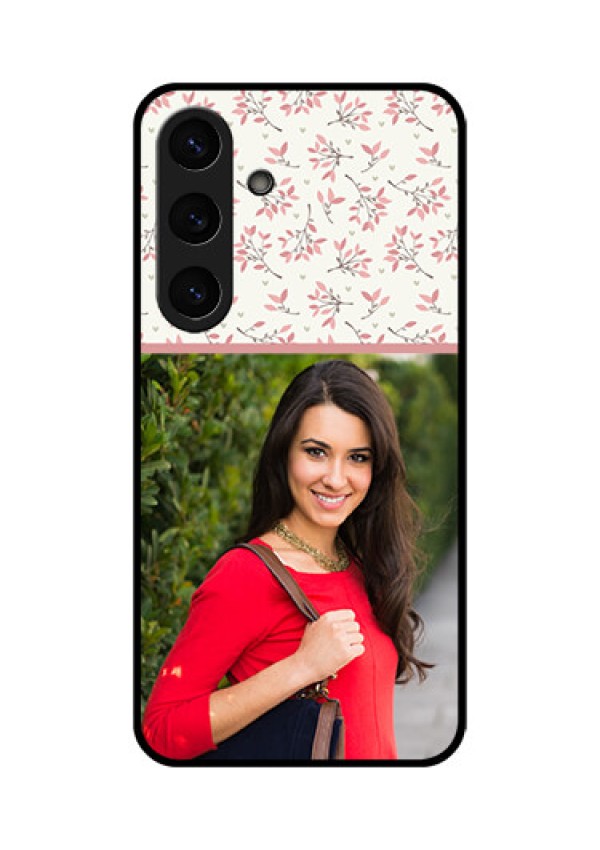 Galaxy S25 5G Custom Glass Phone CaseStunning Floral Design