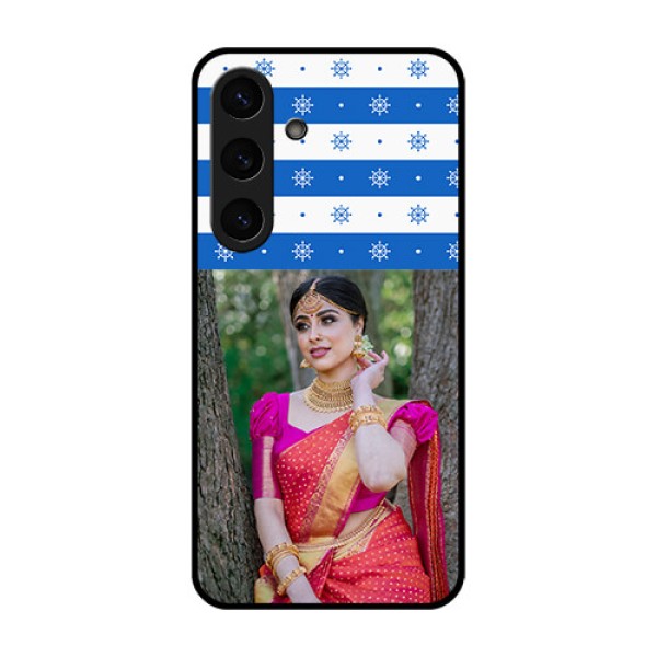Galaxy S25 5G Custom Glass Phone CaseSnow Pattern Design