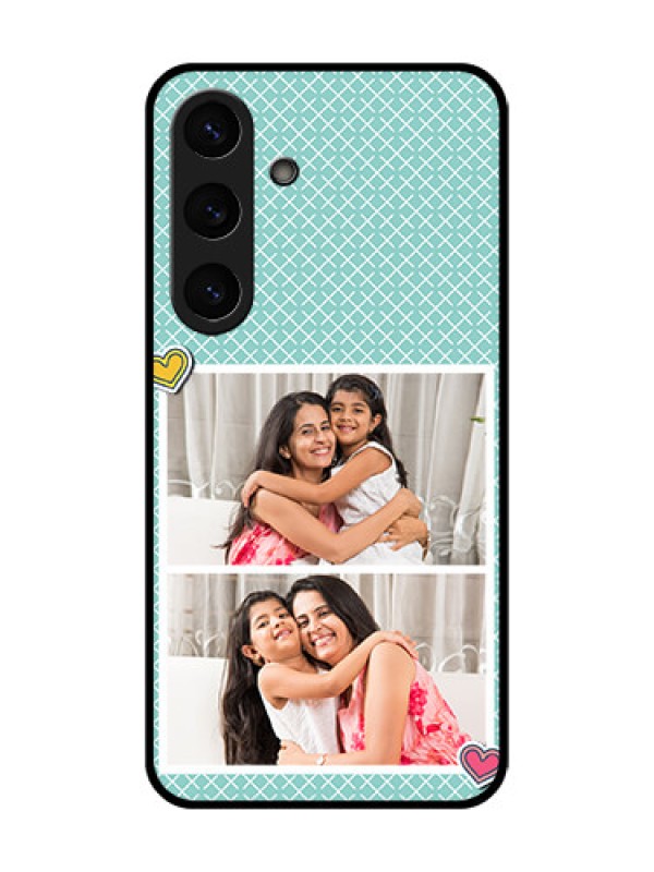 Custom Galaxy S25 5G Custom Glass Phone Case2 Image Holder With Pattern Design