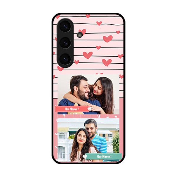 Galaxy S25 5G Custom Glass Phone CasePhoto With Heart Design Galaxy S25 5G Custom Glass Phone CasePhoto With Heart Design