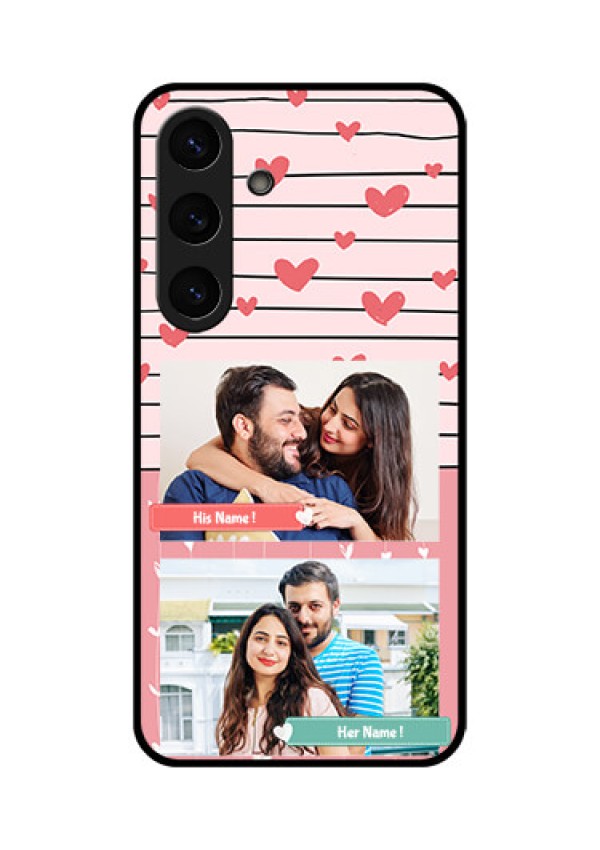 Galaxy S25 5G Custom Glass Phone CasePhoto With Heart Design