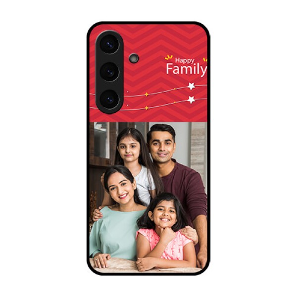 Galaxy S25 5G Custom Glass Phone CaseHappy Family Design
