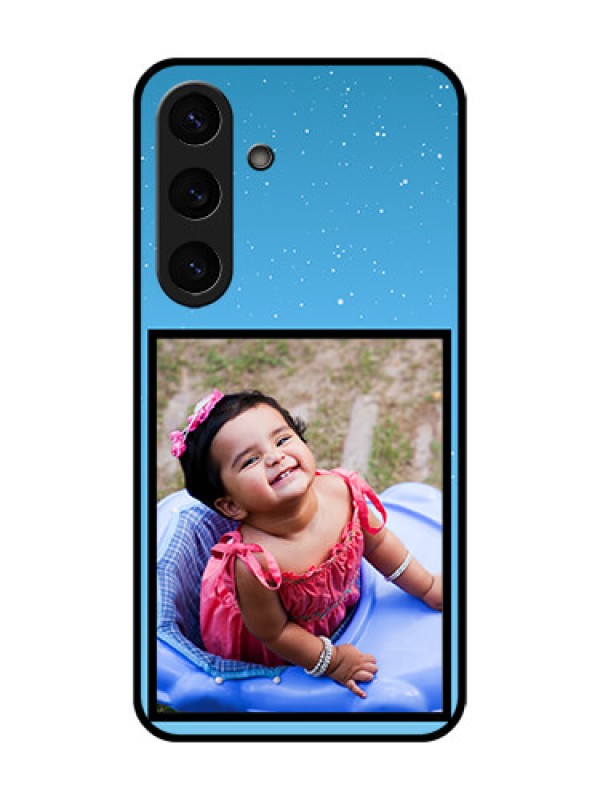 Custom Galaxy S25 5G Custom Glass Phone CaseWave Pattern Colorful Design