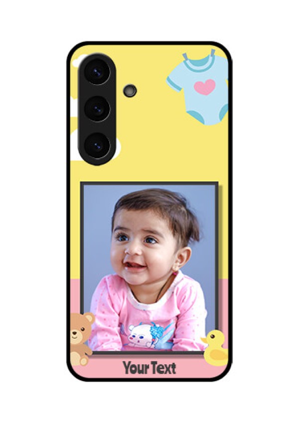 Galaxy S25 5G Custom Glass Phone CaseKids 2 Color Design