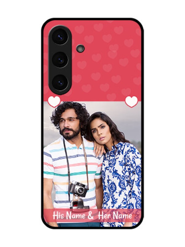 Custom Galaxy S25 5G Custom Glass Phone CaseSimple Love Design