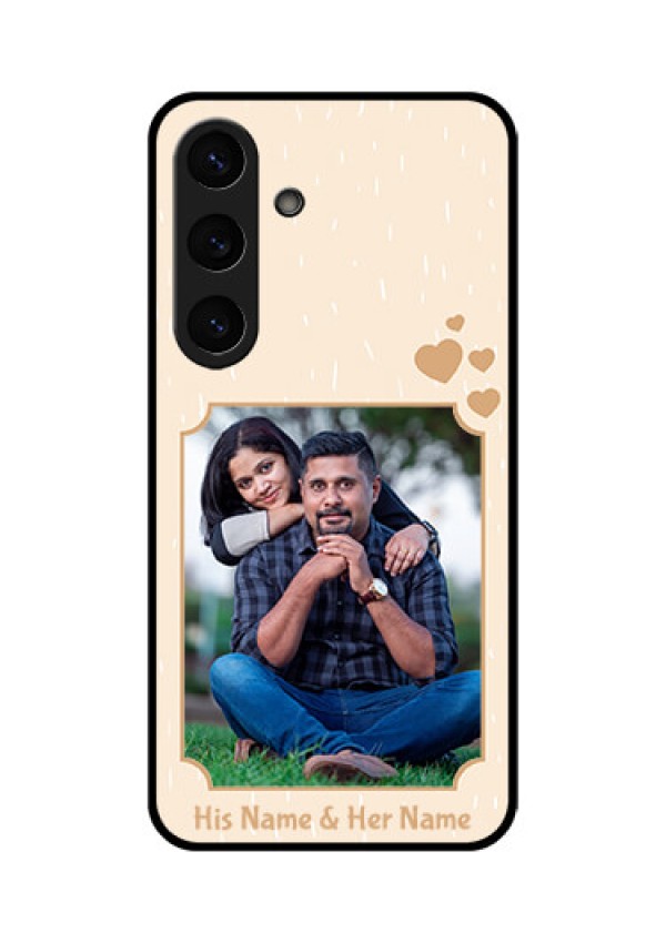 Galaxy S25 5G Custom Glass Phone CaseWith Confetti Love Design