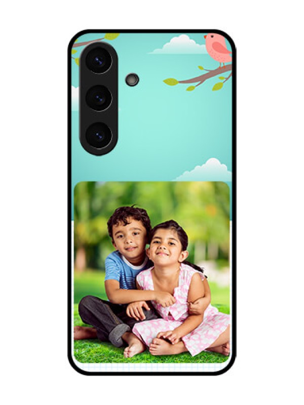 Custom Galaxy S25 5G Custom Glass Phone CaseDoodle Love Design