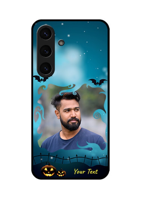 Galaxy S25 5G Custom Glass Phone CaseHalloween Frame Design