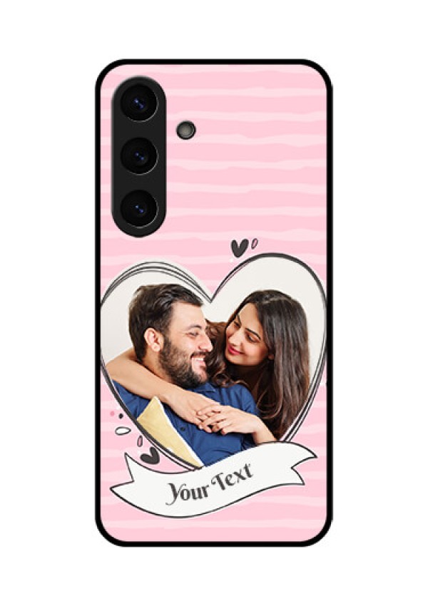 Galaxy S25 5G Custom Glass Phone CaseVintage Heart Design